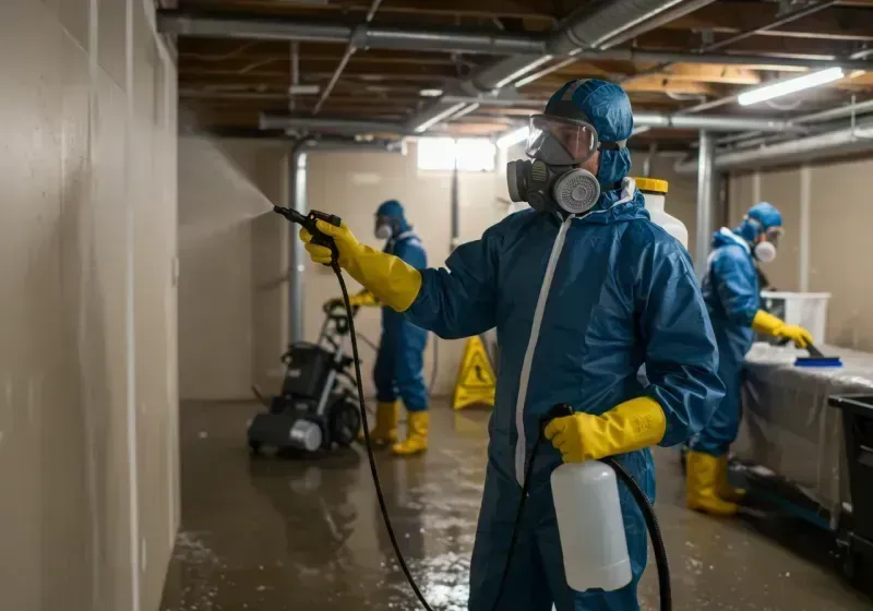 Basement Sanitization and Antimicrobial Treatment process in Sierra County, NM