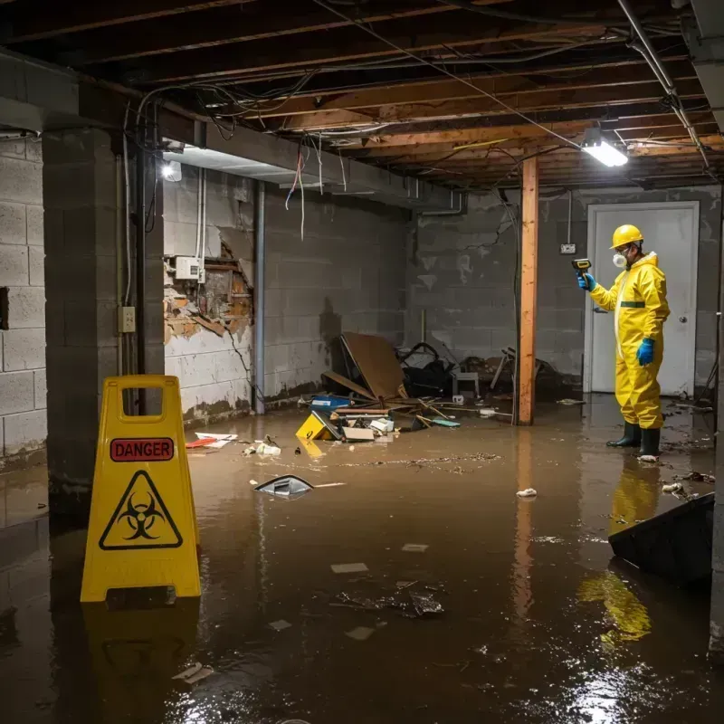 Flooded Basement Electrical Hazard in Sierra County, NM Property