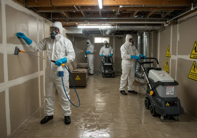 Basement Moisture Removal and Structural Drying process in Sierra County, NM